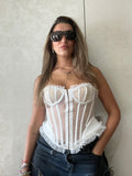 Corsetto steccato bianco